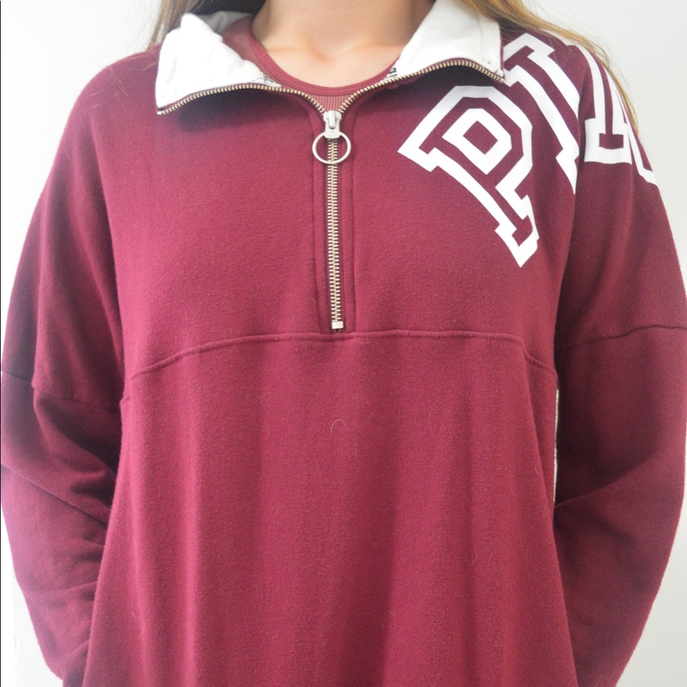 Maroon Victoria secret pink college collection
